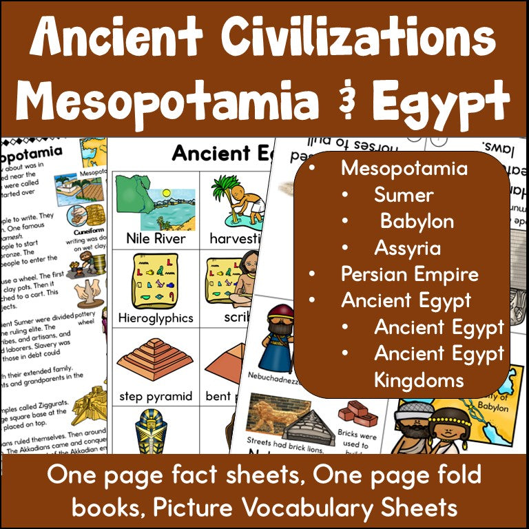 Ancient Civilizations: Mesopotamia & Egypt Information