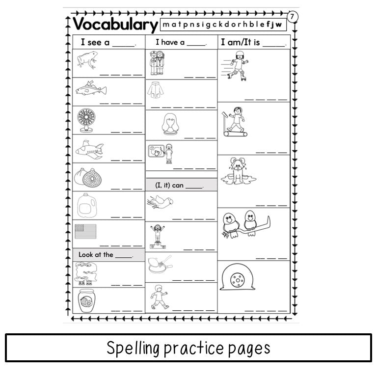 Short Vowel Phonics Picture Dictionary - Newcomer Vocabulary