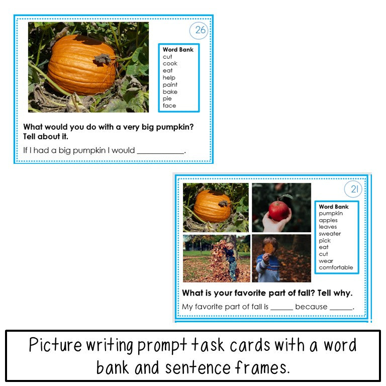 Fall Picture Writing Prompts