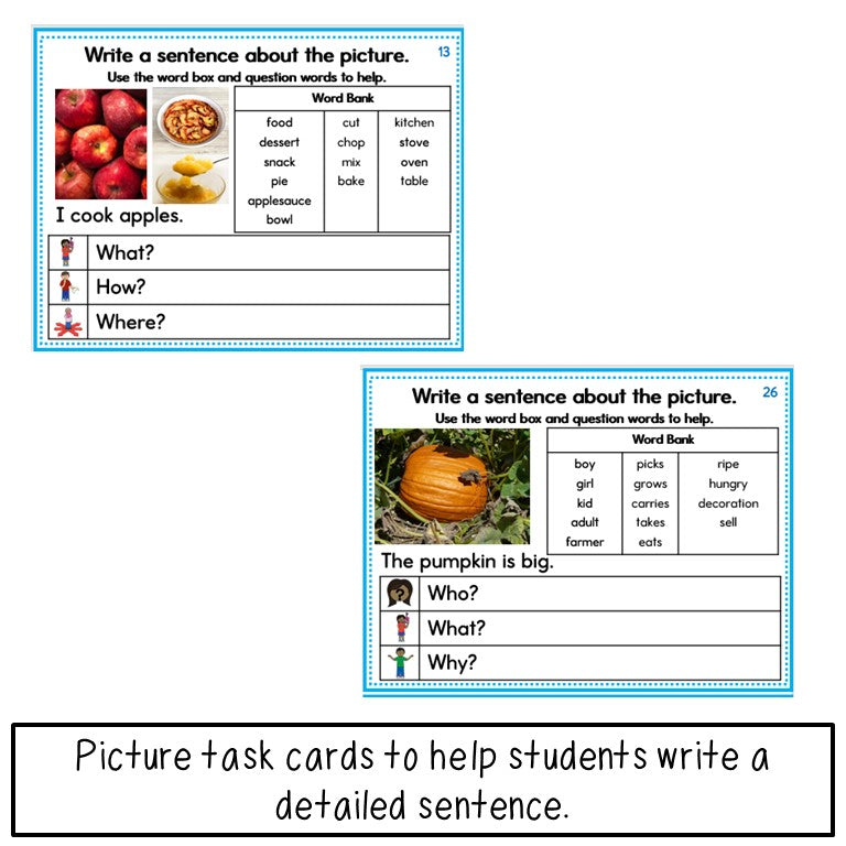 Fall Picture Writing Prompts