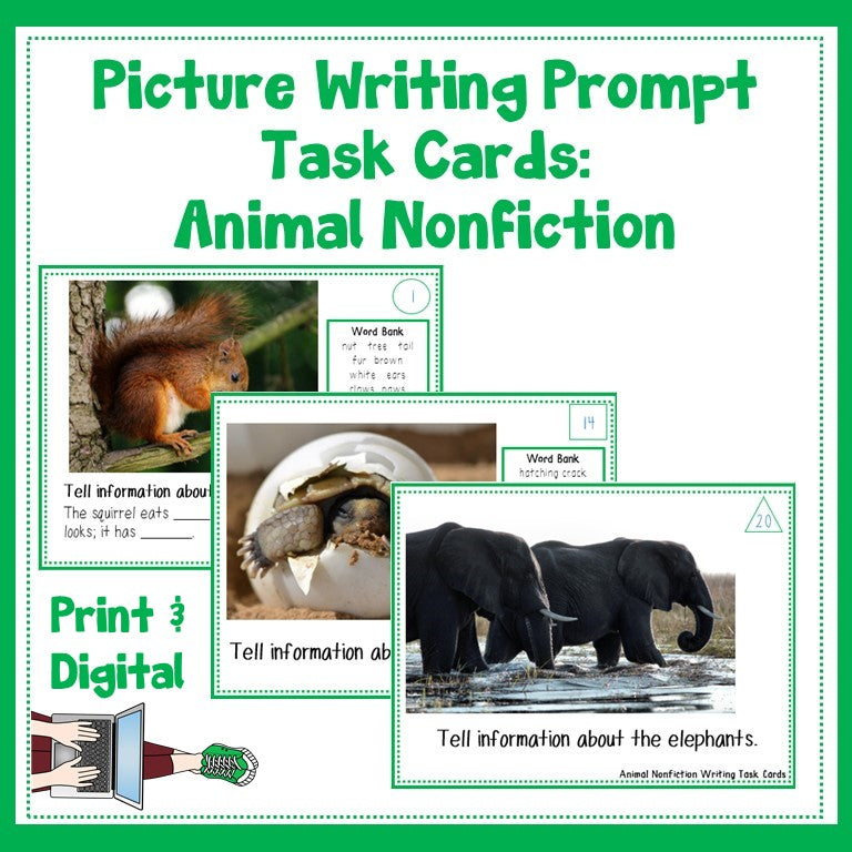 Animal Writing Prompts Task Cards