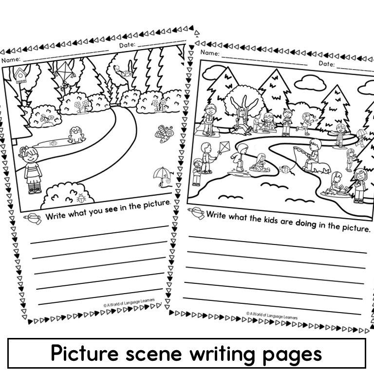 Spring Picture Scene Parts of Speech Grammar Practice