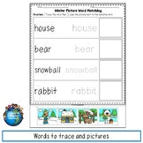 Winter Picture Word Matching Vocabulary Practice