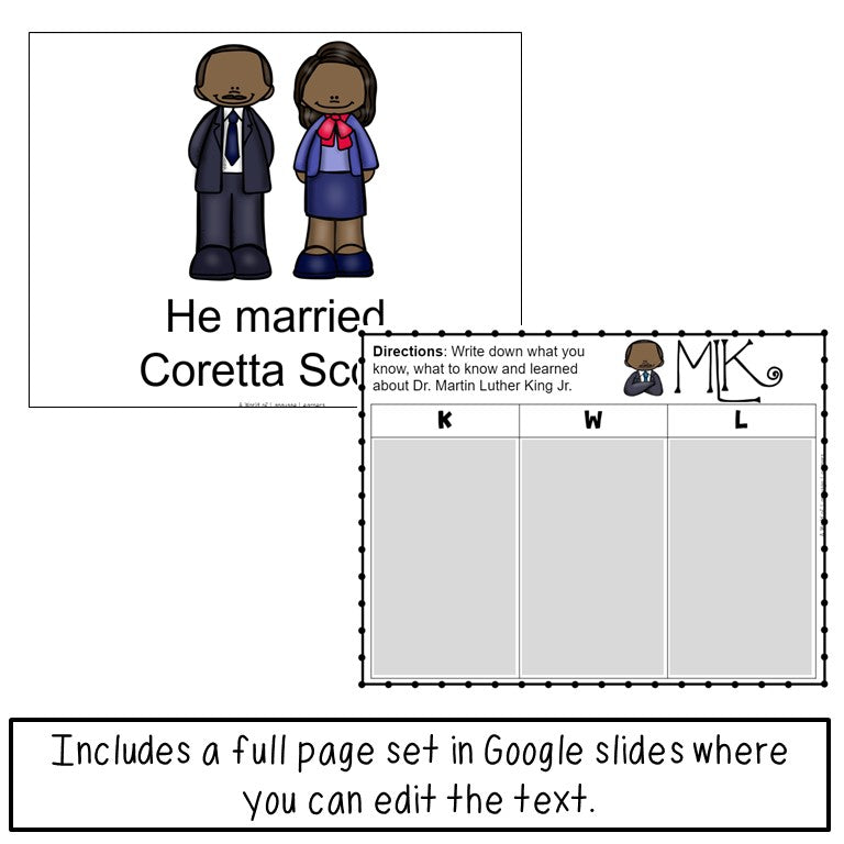 Martin Luther King Jr Book Print and Digital