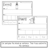 Winter Phonics Sentence Scrambles Worksheets