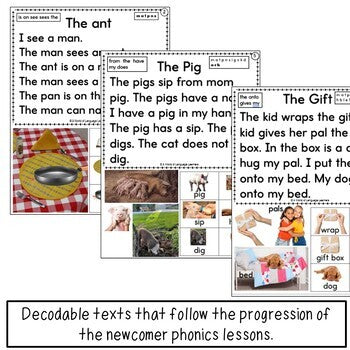 Decodable Texts Newcomer Phonics Photos