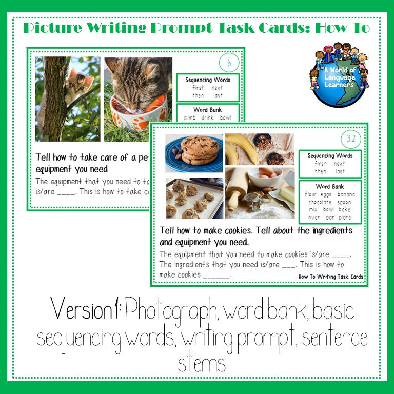 How To Picture Writing Prompt Task Cards