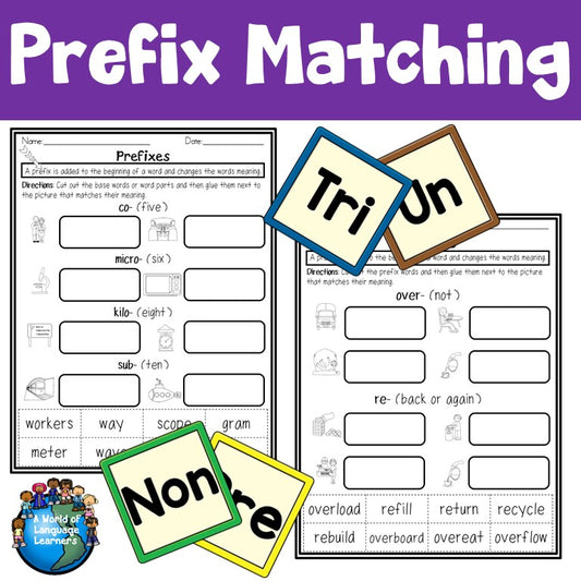 Prefix Matching No-Prep Printables