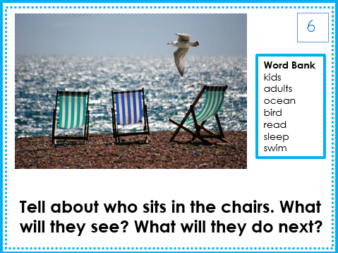 Picture Writing Prompt Task Cards Summer