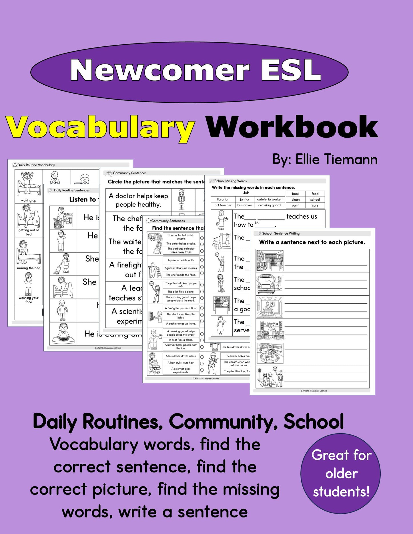 ESL Vocabulary Workbook- Instant Download