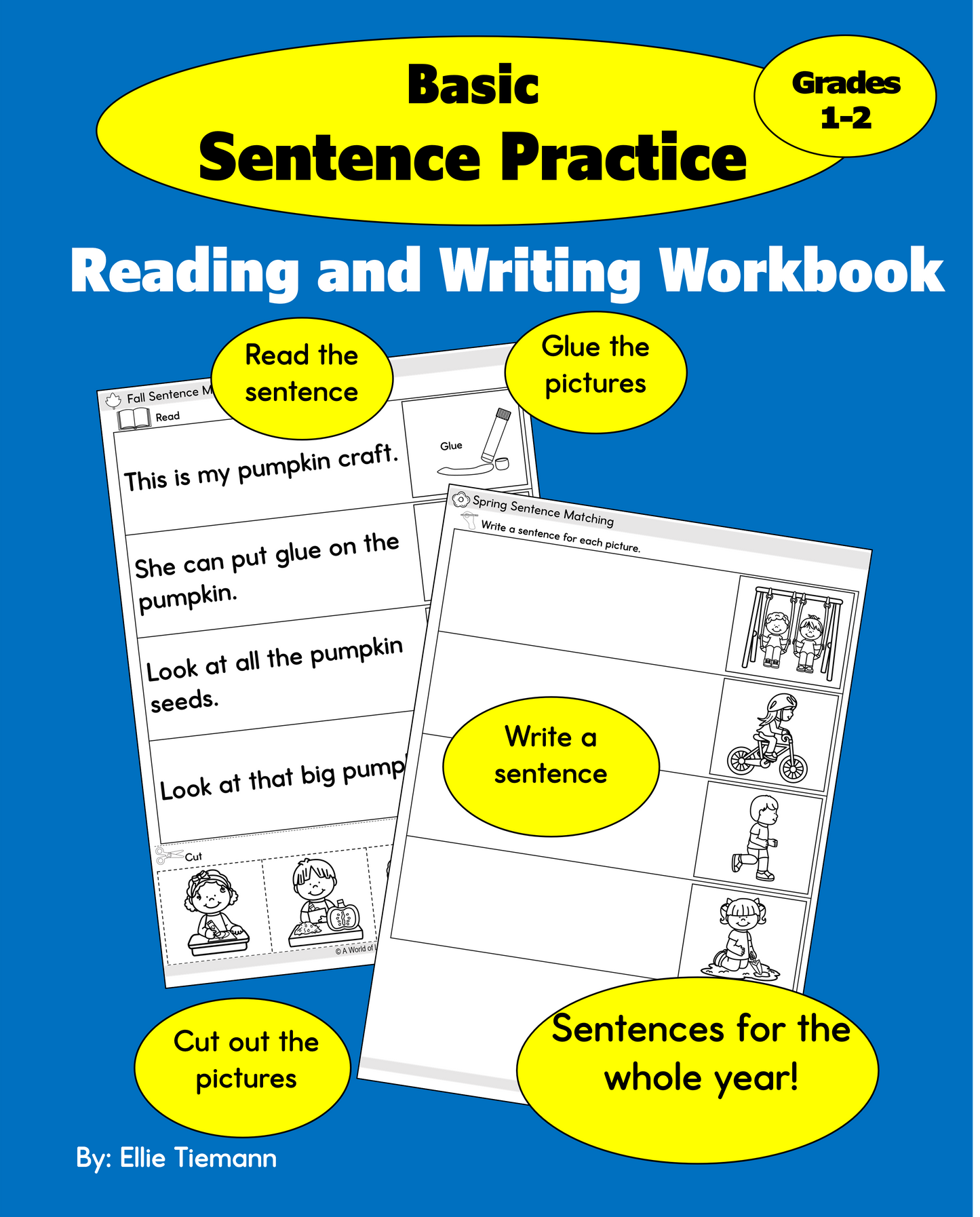 Basic Sentence Practice Grades 1-2: Reading and Writing Workbook