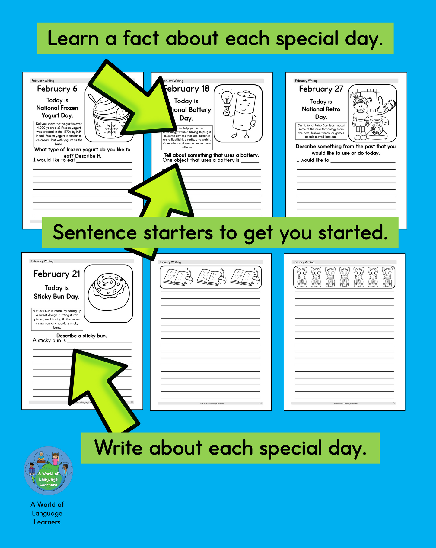 Daily Writing Prompts for Kids: Fun Holidays in  February