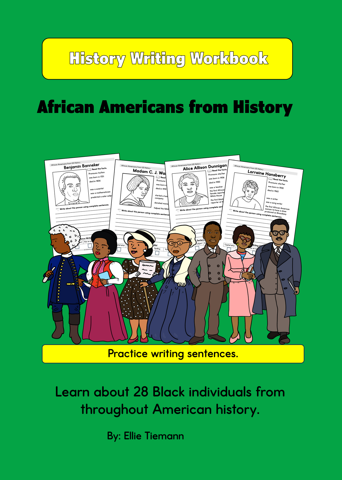 African Americans from History: History Writing Workbook - Instant Download