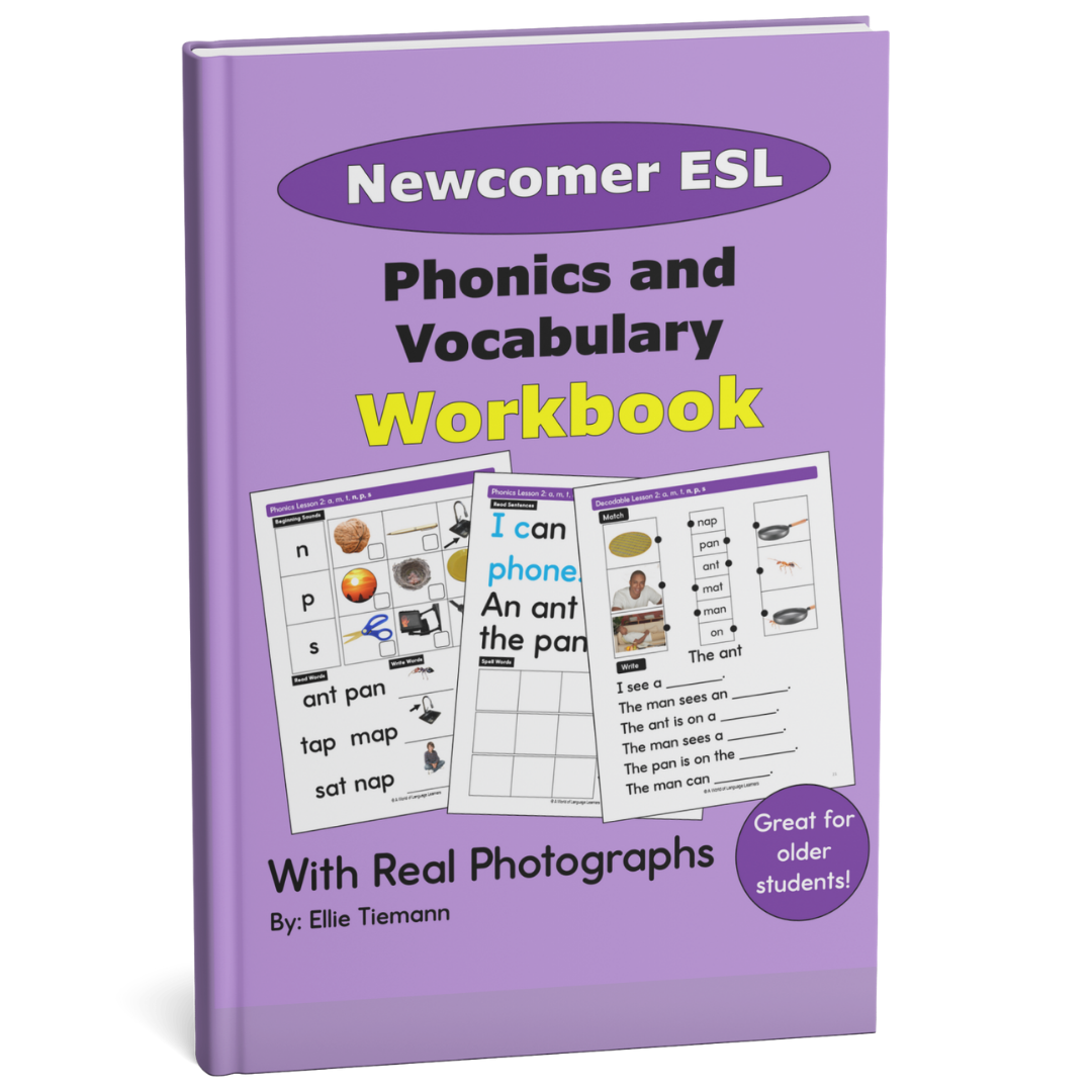 Newcomer ESL Workbook: Phonics and Vocabulary Practice With Real Photographs