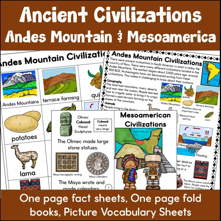 Ancient Civilizations: Andes Mountion, Mesoamerica Information
