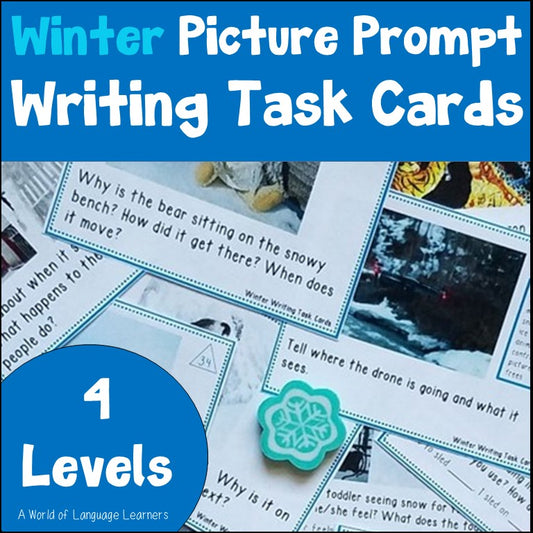 Winter Picture Writing Prompt Task Cards