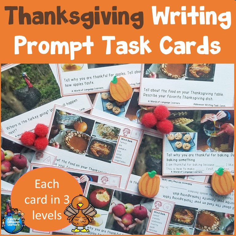 Year Long Picture Writing Prompts Task Card Bundle