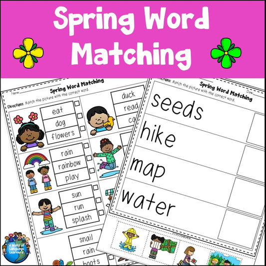 Spring Picture Word Matching