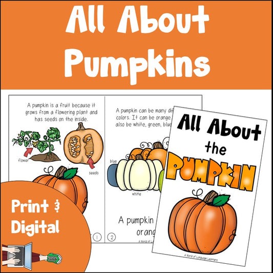 Pumpkin Emergent Reader and Decodable Book | Print and Digital