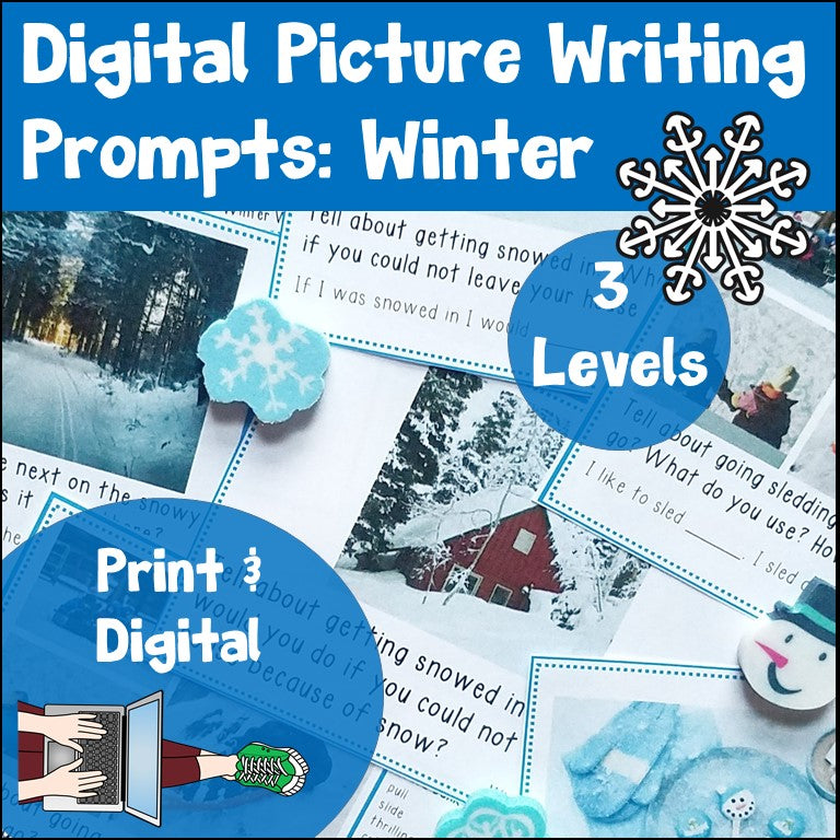 Year Long Picture Writing Prompts Task Card Bundle