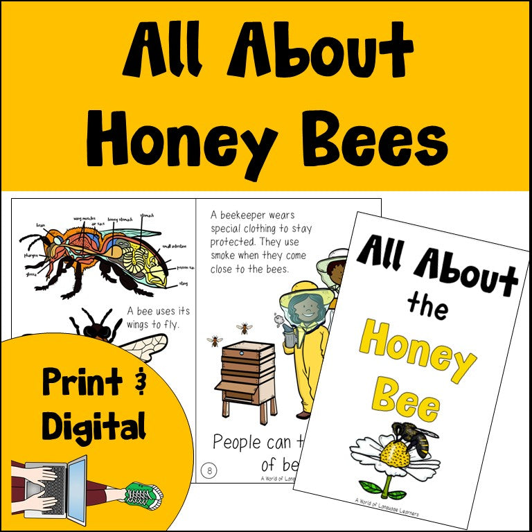 Honey Bee Book Print and Digital | Emergent Reader and Decodable