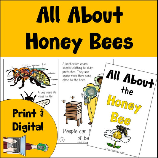 Honey Bee Book Print and Digital | Emergent Reader and Decodable