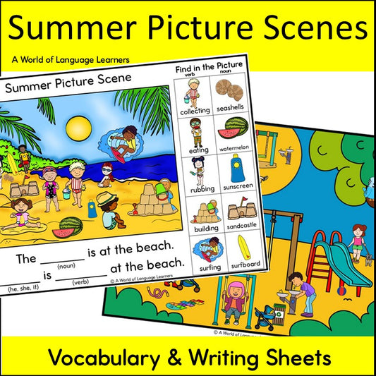 Summer Picture Scenes for ELD or SLP