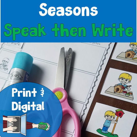 Seasons Sequencing Activities | Speaking and Writing with Graphic Organizers