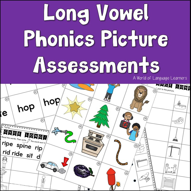 Long Vowel Picture Phonics Assessments