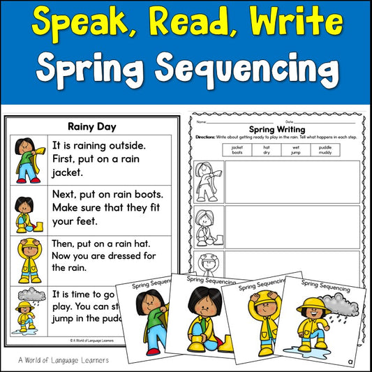Spring Activities Sequencing Practice