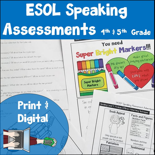 ESL Speaking Assessments 4th-5th Grade