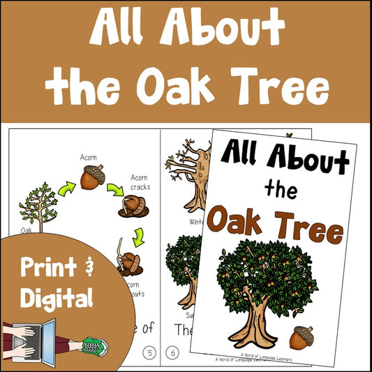 Oak Tree Emergent Reader and Decodable Book | Print and Digital