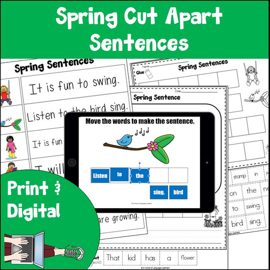 Spring Cut Apart Sentences