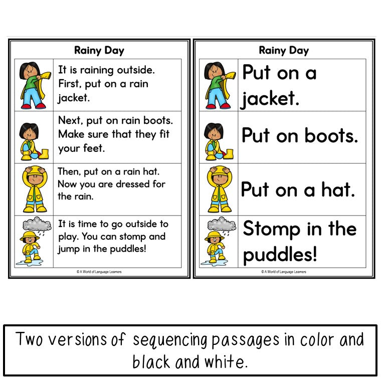 Spring Activities Sequencing Practice