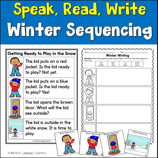Winter Activities Sequencing Practice