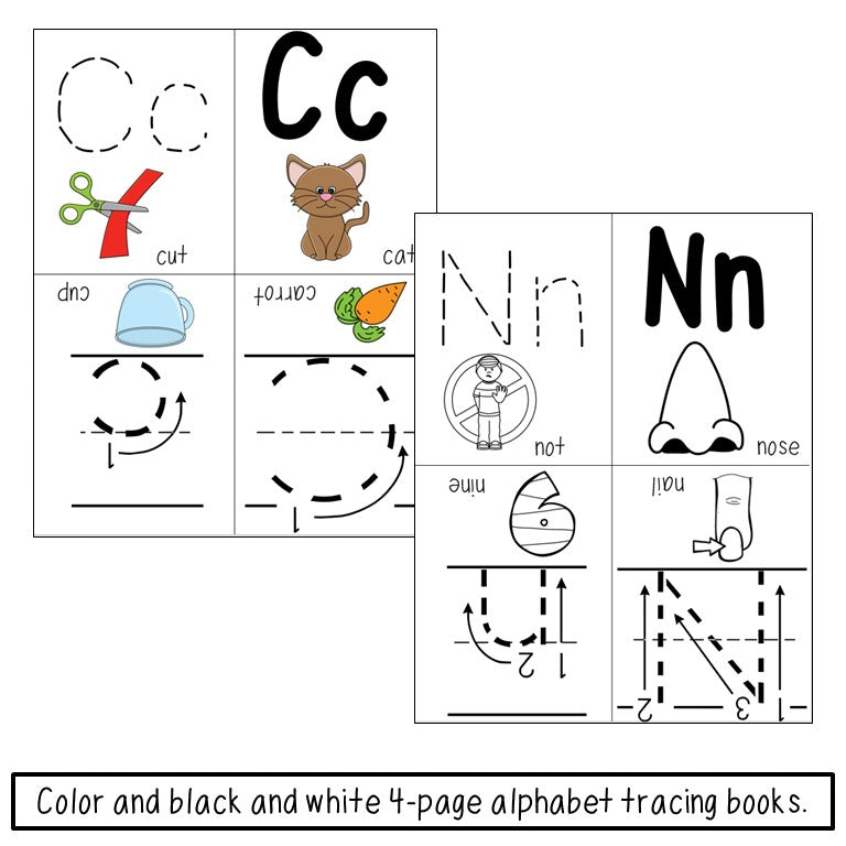 Alphabet Tracing Books Print and Digital