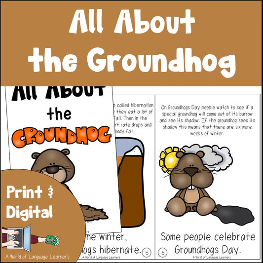 Groundhog Book Print and Digital | Emergent Reader and Decodable