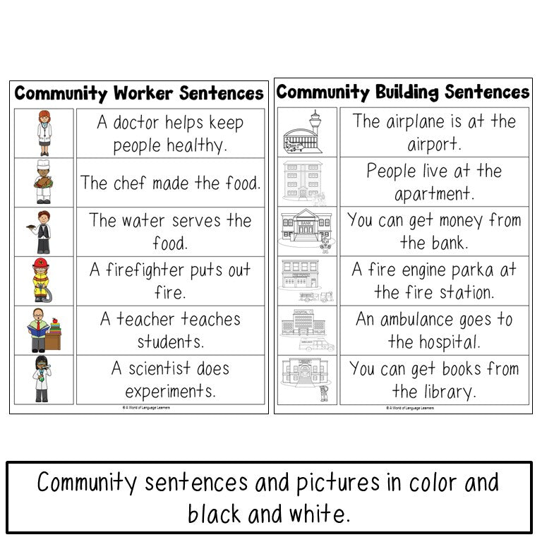 Community Workers Sentence Practice
