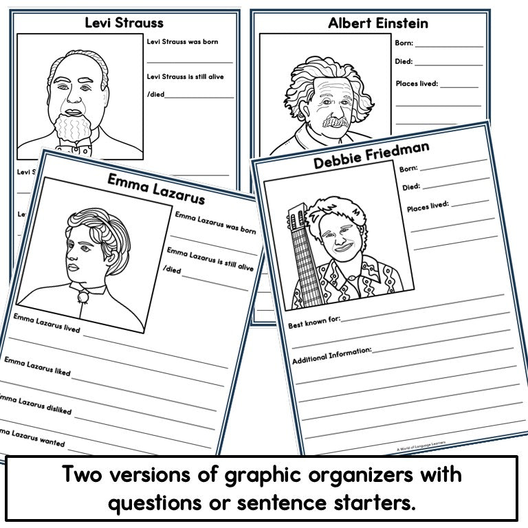 Black History Graphic Organizers Research Writing Posters Timeline Cards