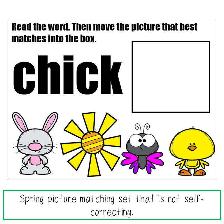 Spring Picture Matching and Spelling Digital
