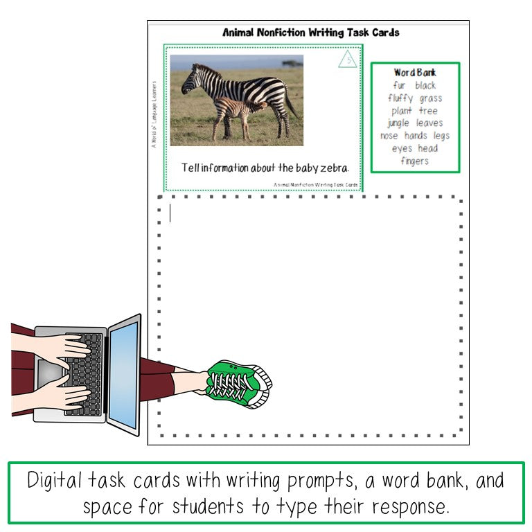 Animal Writing Prompts Task Cards