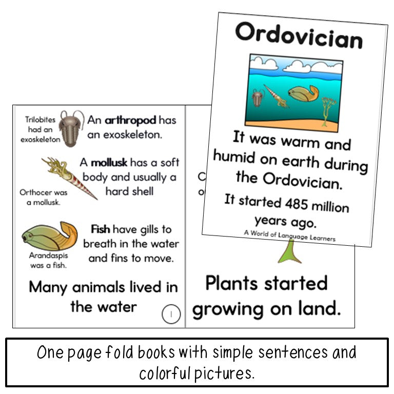 Prehistoric Life Fact Sheets & Fold Books Bundle