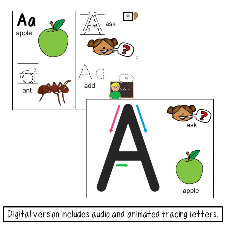 Alphabet Tracing Books Print and Digital
