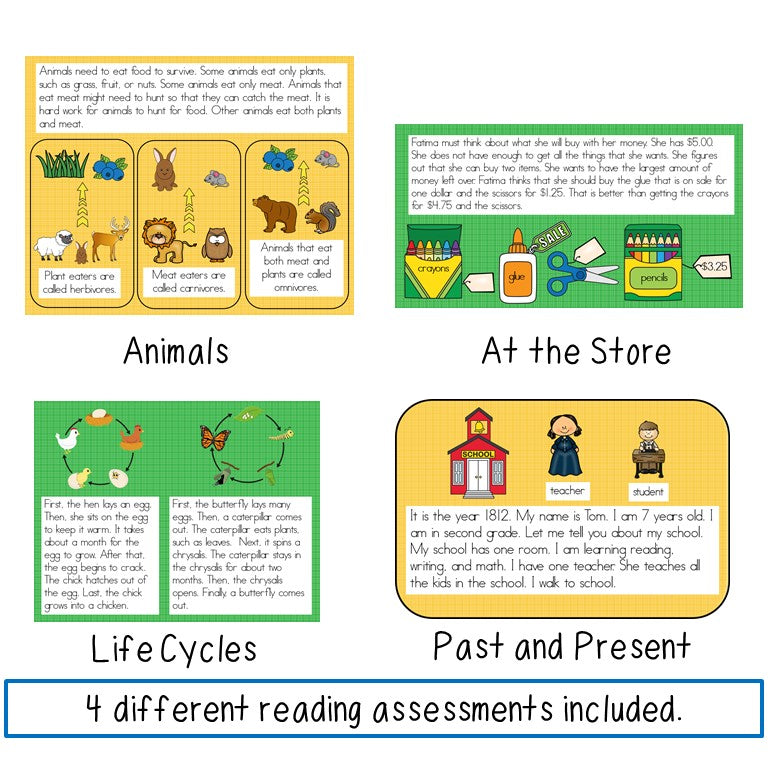 ESL Reading Assessments Second and Third Grade Print and Digital