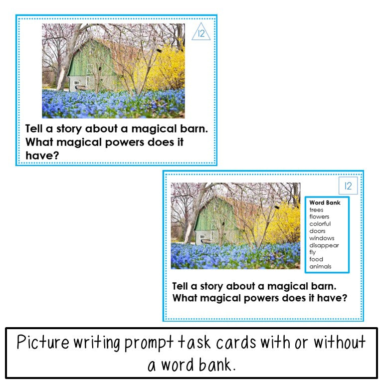 Writing Prompt Picture Task Cards Spring