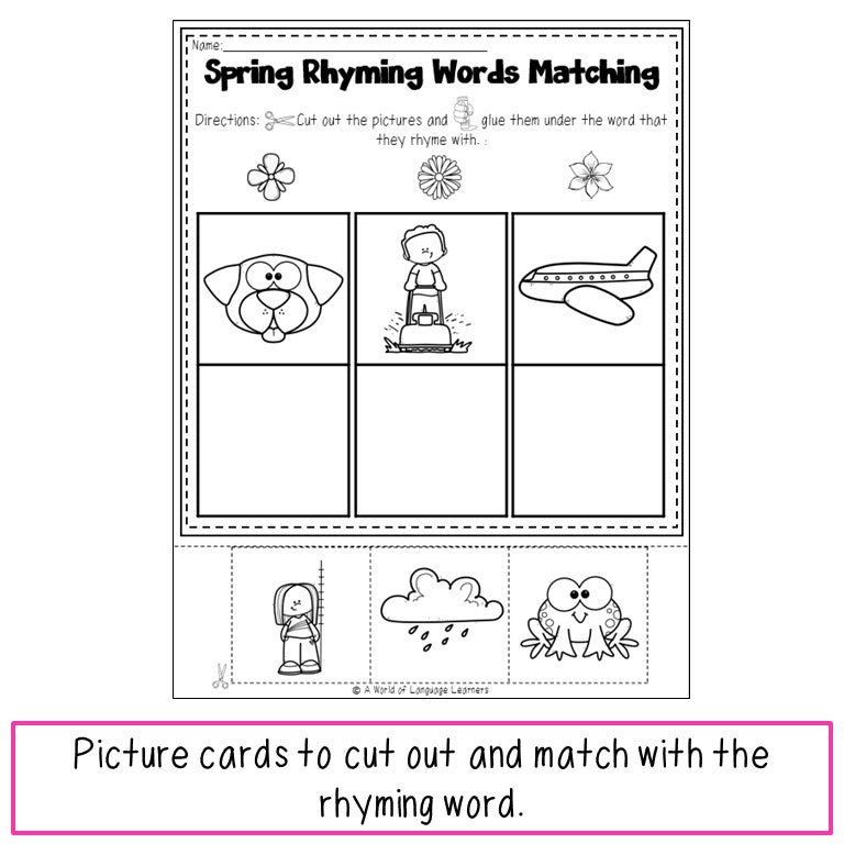Spring Rhyming Activities