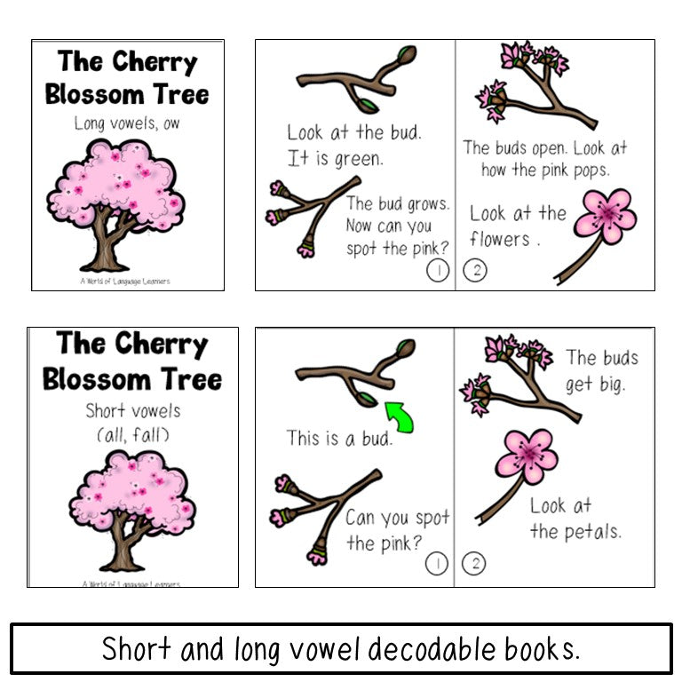 Cherry Blossom Tree Emergent Reader and Decodable Book