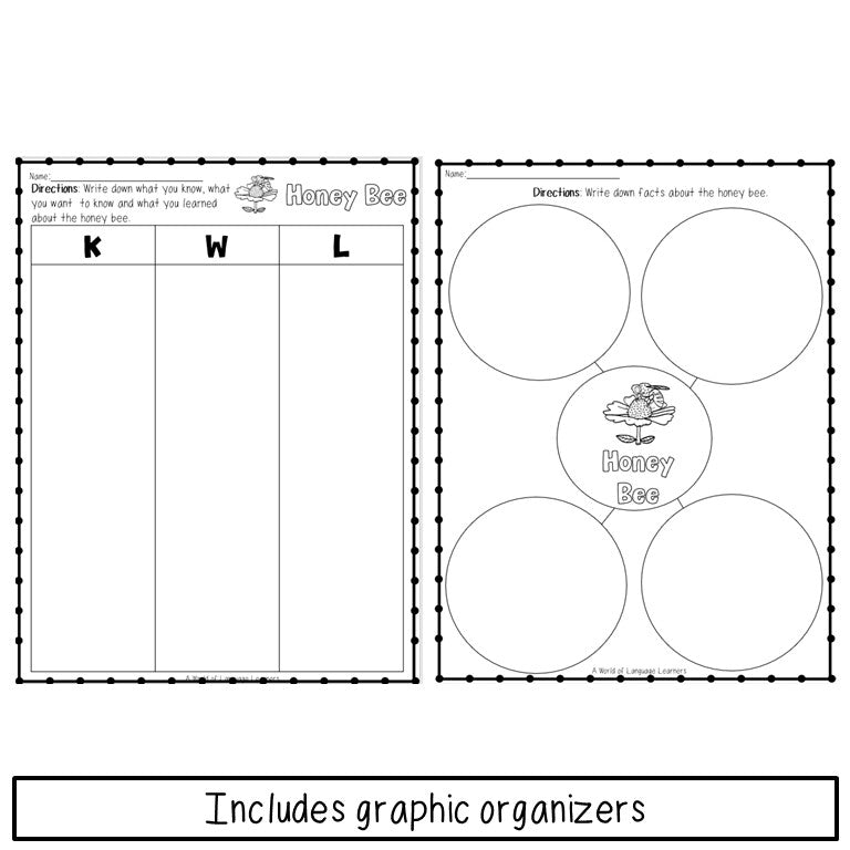 Honey Bee Book Print and Digital | Emergent Reader and Decodable