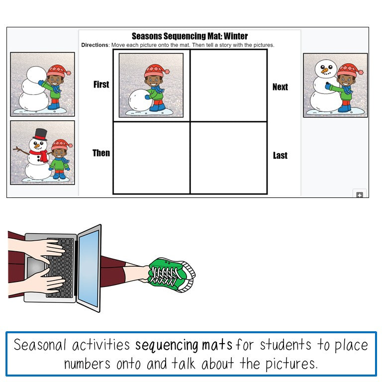 Seasons Sequencing Activities | Speaking and Writing with Graphic Organizers