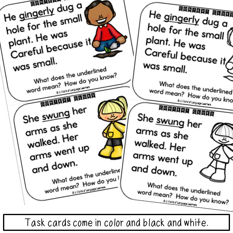 Spring Context Clue Task Cards